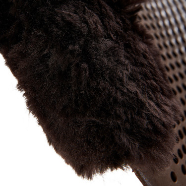 Amortecedor Acavallo Just Gel Pele de Cordeiro Castanho