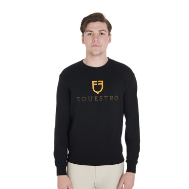 Moletom de algodão masculino com logotipo no peito Equestro