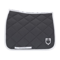 Almofada de adestramento em tecido técnico com logotipo bordado White Line Equestro Asfalto Cinzento