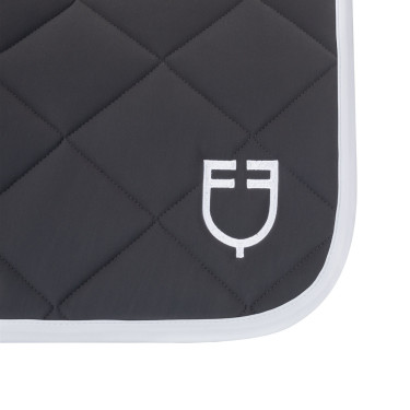 Almofada de adestramento em tecido técnico com logotipo bordado White Line Equestro Asfalto Cinzento