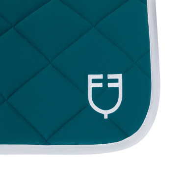 Almofada de adestramento em tecido técnico com logotipo bordado White Line Equestro Petróleo Azul