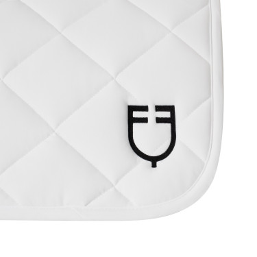 Almofada de adestramento em tecido técnico com logotipo bordado White Line Equestro Branco