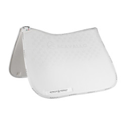 Tapete de treino em lycra com aderência em gel e parte inferior em fibra de bambu Acavallo Branco / branco
