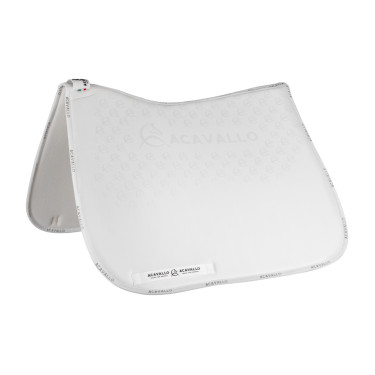 Tapete de treino em lycra com aderência em gel e parte inferior em fibra de bambu Acavallo Branco / branco