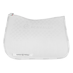 Tapete de treino em lycra com aderência em gel e parte inferior em fibra de bambu Acavallo Branco / branco