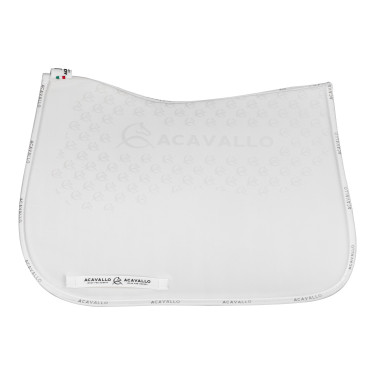 Tapete de treino em lycra com aderência em gel e parte inferior em fibra de bambu Acavallo Branco / branco