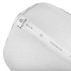Tapete de treino em lycra com aderência em gel e parte inferior em fibra de bambu Acavallo Branco / branco