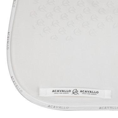 Tapete de treino em lycra com aderência em gel e parte inferior em fibra de bambu Acavallo Branco / branco