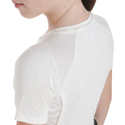 Camiseta técnica de treino infantil Equestro Branco