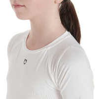 Camiseta técnica de treino infantil Equestro Branco