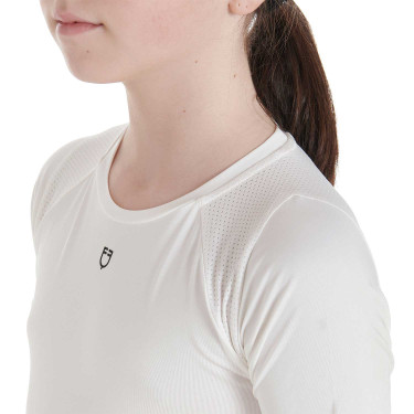 Camiseta técnica de treino infantil Equestro Branco Camiseta técnica de treino infantil Equestro Branco