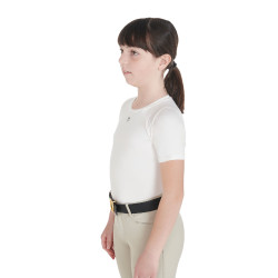Camiseta técnica de treino infantil Equestro Branco