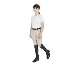 Camiseta técnica de treino infantil Equestro Branco