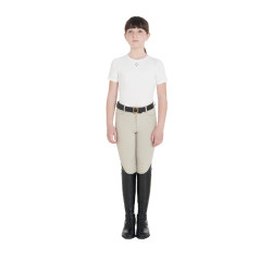 Camiseta técnica de treino infantil Equestro Branco
