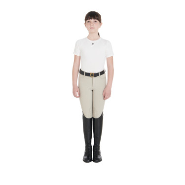 Camiseta técnica de treino infantil Equestro Branco Camiseta técnica de treino infantil Equestro Branco