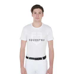 Camiseta ajustada com logotipo no peito masculino Equestro