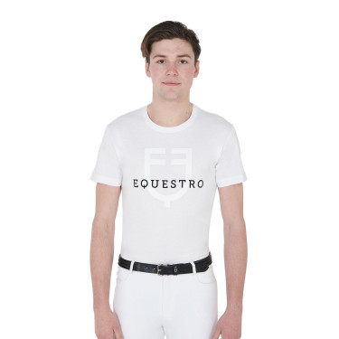 Camiseta ajustada com logotipo no peito masculino Equestro