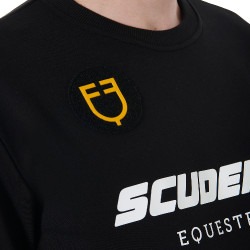 Suéter gola redonda masculino coleção Scuderia Equestro Preto