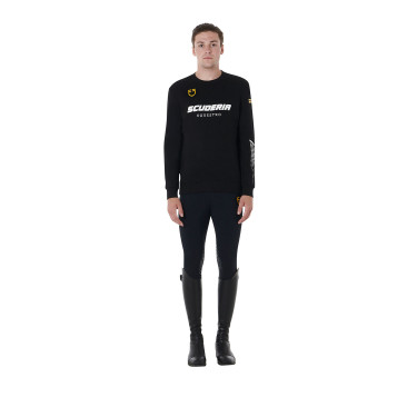 Suéter gola redonda masculino coleção Scuderia Equestro Preto