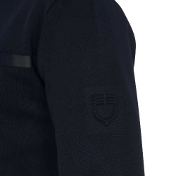 Suéter em interlock masculino com gola redonda Equestro Suéter em interlock masculino com gola redonda Equestro