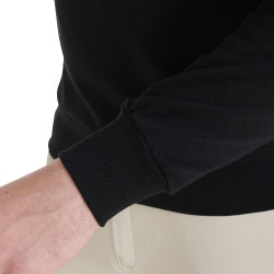 Moletom de algodão masculino com logotipo no peito Equestro Preto