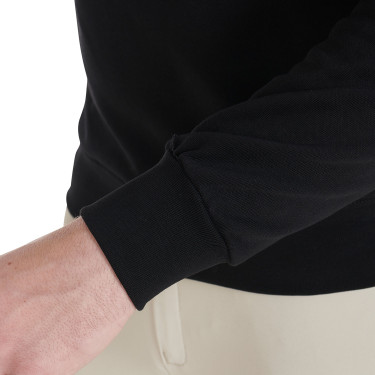 Moletom de algodão masculino com logotipo no peito Equestro Preto