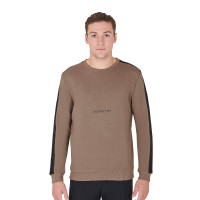 Suéter de inverno masculino com gola redonda de algodão Equestro Noz Castanho Suéter de inverno masculino com gola redonda de algodão Equestro Noz Castanho