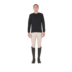 Suéter de inverno masculino com gola redonda de algodão Equestro Preto Suéter de inverno masculino com gola redonda de algodão Equestro Preto