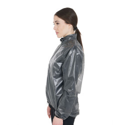 Chaqueta unisex cortavientos e impermeable Equestro Preto
