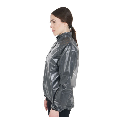 Chaqueta unisex cortavientos e impermeable Equestro Preto