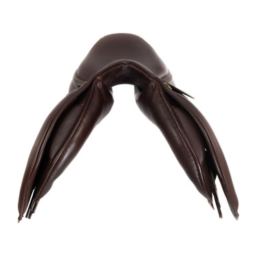 Sela de salto Veneziano com painéis de lã Acavallo Castanho escuro