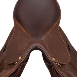 Sela de salto Modigliani com painéis em lã Acavallo Castanho escuro