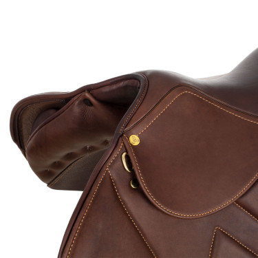 Sela de salto Modigliani com painéis em lã Acavallo Castanho escuro