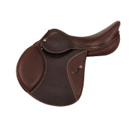 Sela de salto KC Race 2.6 Professional com armação em carbono e kevlar Acavallo Castanho escuro