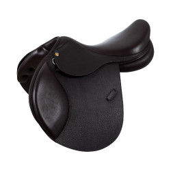 Sela de salto em couro martelado Supreme Evolution New Equestro Castanho escuro