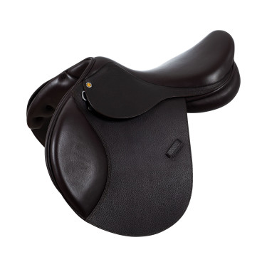 Sela de salto em couro martelado Supreme Evolution New Equestro Castanho escuro