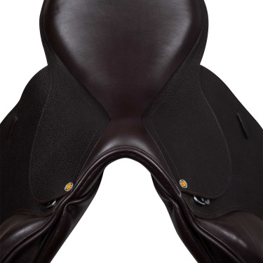 Sela de salto em couro martelado Supreme Evolution New Equestro Castanho escuro