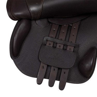 Sela de salto em couro martelado Supreme Evolution New Equestro Castanho escuro