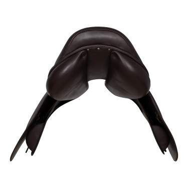 Sela de salto em couro martelado Supreme Evolution New Equestro Castanho escuro