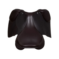 Sela de salto em couro francês martelado Supreme Evolution Equestro Castanho escuro Sela de salto em couro francês martelado Supreme Evolution Equestro Castanho escuro