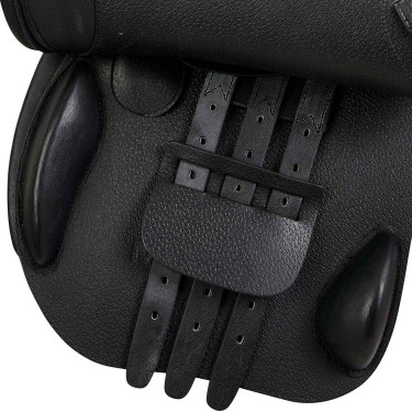 Sela de salto em couro duplo Meredith Equestro Preto