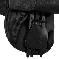 Sela de salto Botticelli com painéis em lã Acavallo Preto