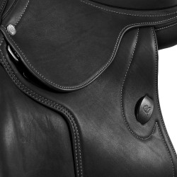Sela de salto Botticelli com painéis em lã Acavallo Preto