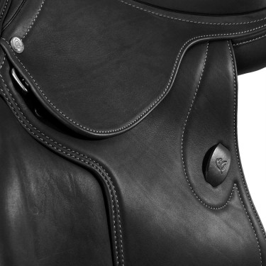 Sela de salto Botticelli com painéis em lã Acavallo Preto