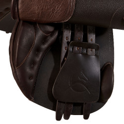 Sela de salto Botticelli com painéis em lã Acavallo Castanho escuro