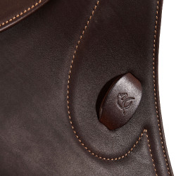 Sela de salto Botticelli com painéis em lã Acavallo Castanho escuro