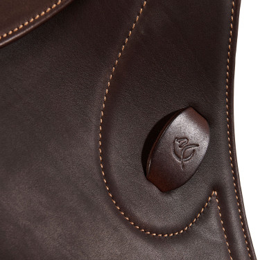 Sela de salto Botticelli com painéis em lã Acavallo Castanho escuro