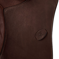 Sela mista Bernini com painéis em lã Acavallo Castanho escuro