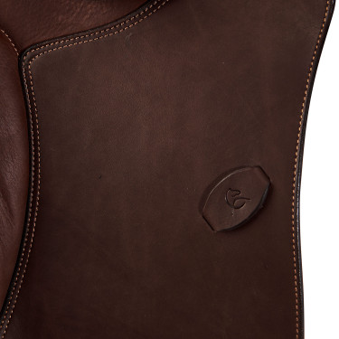 Sela mista Bernini com painéis em lã Acavallo Castanho escuro