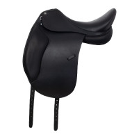 Sela de adestramento com apoios longos Aachen Equestro Preto Sela de adestramento com apoios longos Aachen Equestro Preto